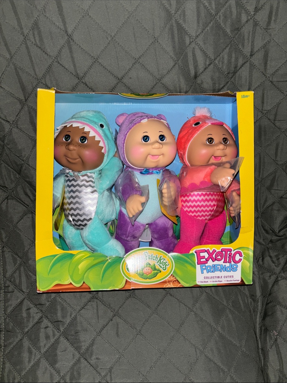 Cabbage Patch Kids Collectible Exotic Friends Doll Trio - Teal, Purple, Pink